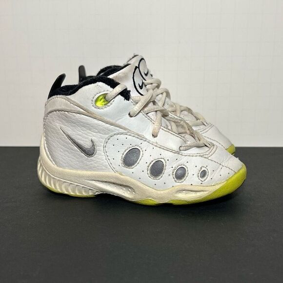 Toddlers Vintage NIKE Air Afterburner Flight White Sneakers / Size 6C - Picture 1 of 9